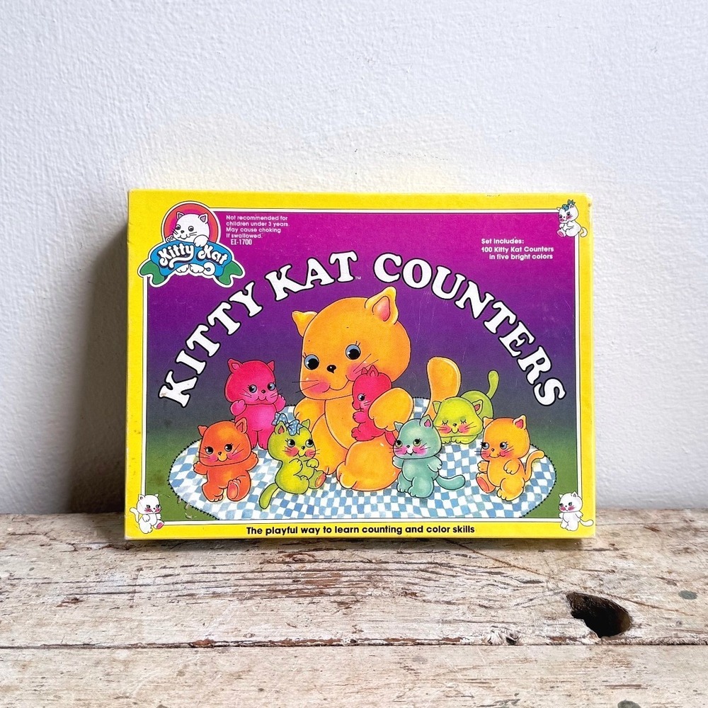 Vintage Kitty Kat Counters Educational Insights Math Set 100pc EI-1700